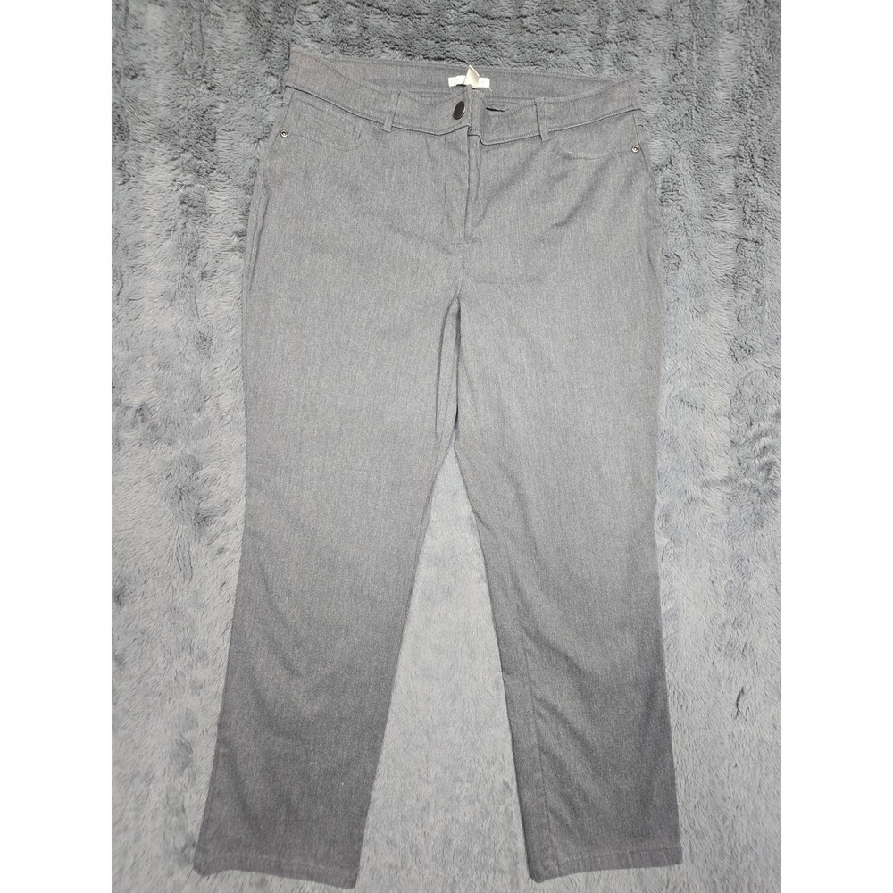 Dana Buchman Womens Gray Straight Leg Dress Pants Work Trousers Size 14